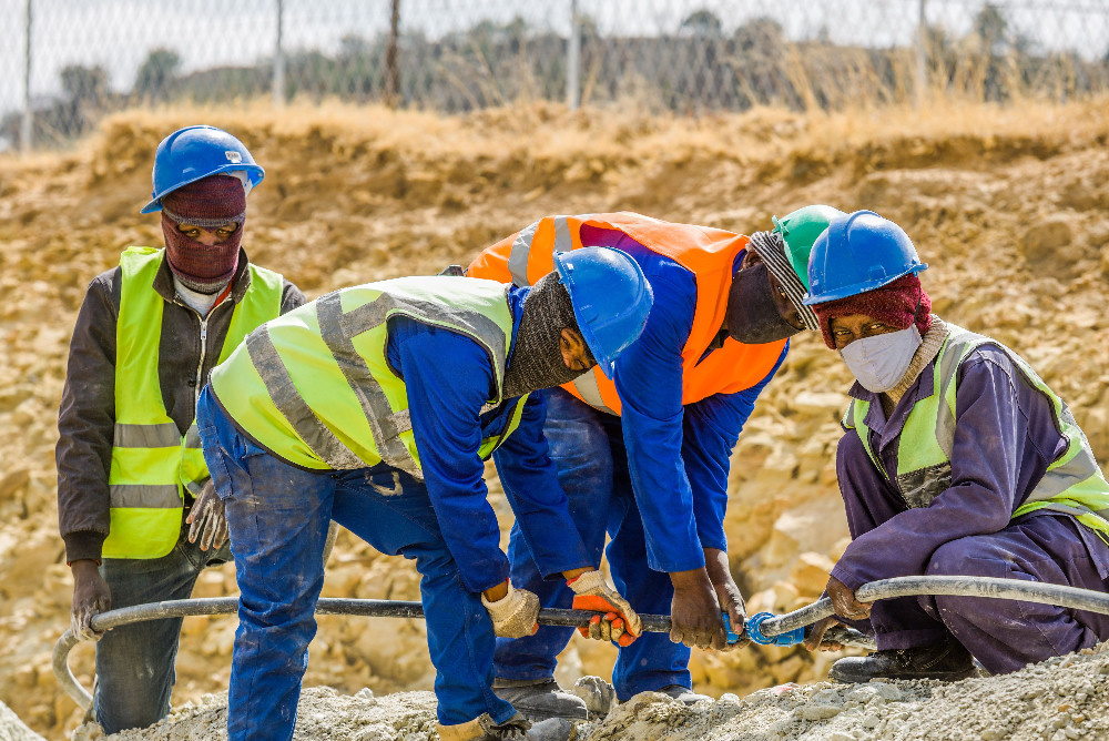 Skilled workers on-site